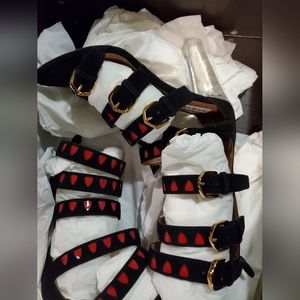 NIB sz 40 and 41 $2080 Alaia buckled with hearts gladiator heels